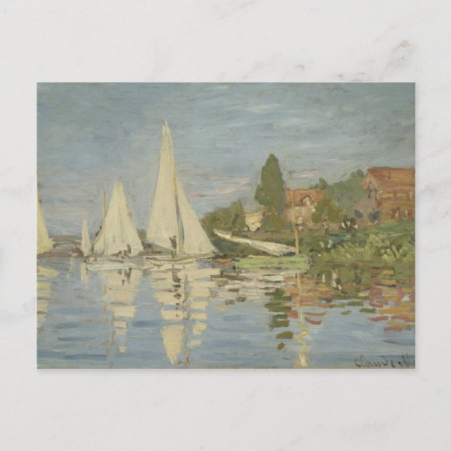 Claude Monet - Regattas in Argenteuil Postkarte (Vorderseite)