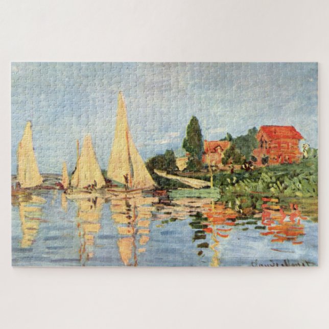 Claude Monet Regatten in Argenteuil (1872) Puzzle (Horizontal)