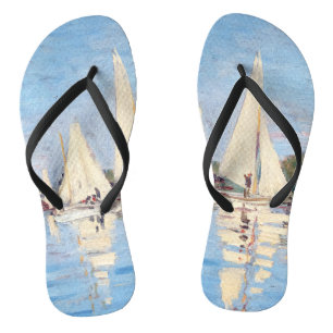Claude Monet - Regatten in Argenteuil Flip Flops