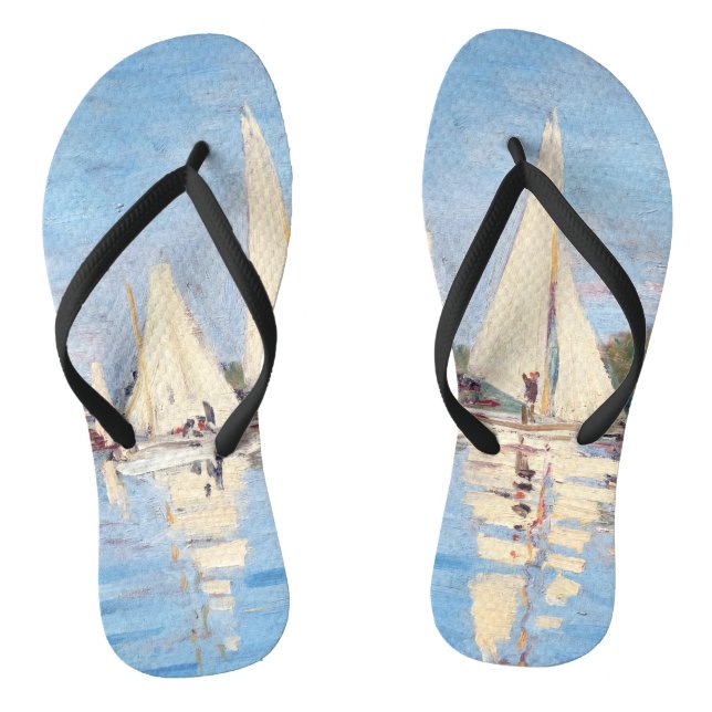 Claude Monet - Regatten in Argenteuil Flip Flops (Fußbett)