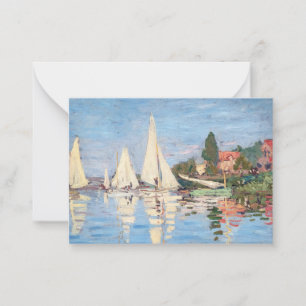 Claude Monet - Regatten in Argenteuil Mitteilungskarte