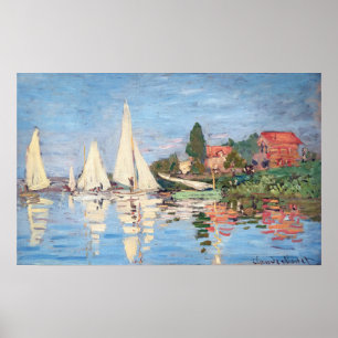 Claude Monet - Regatten in Argenteuil Poster