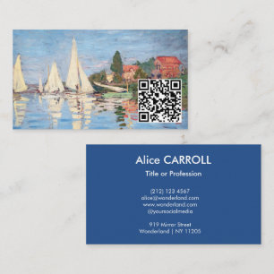 Claude Monet - Regatten in Argenteuil - QR-Code Visitenkarte