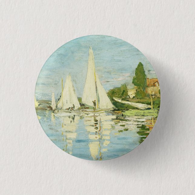 Claude Monet. Regatten in Argentinien Button (Vorderseite)