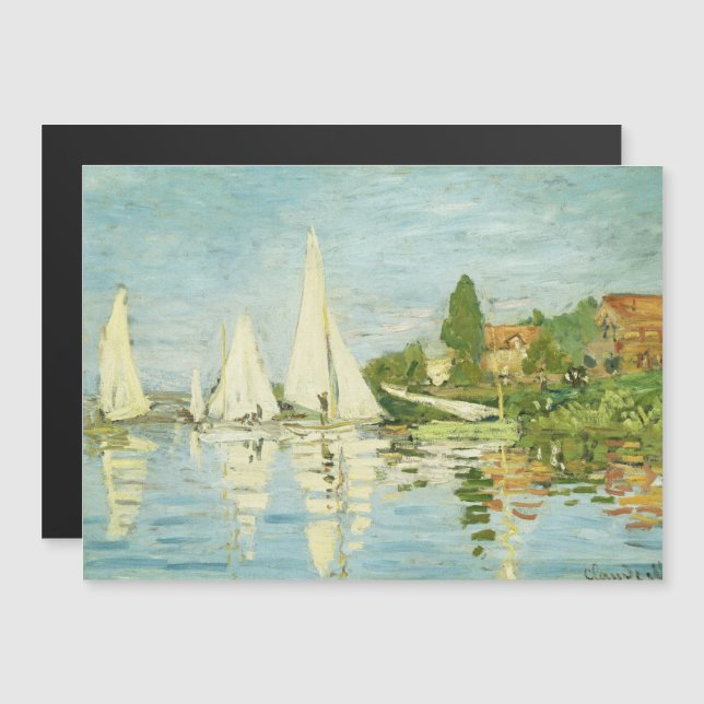 Claude Monet. Regatten in Argentinien Magnetkarte (Vorne/Hinten)