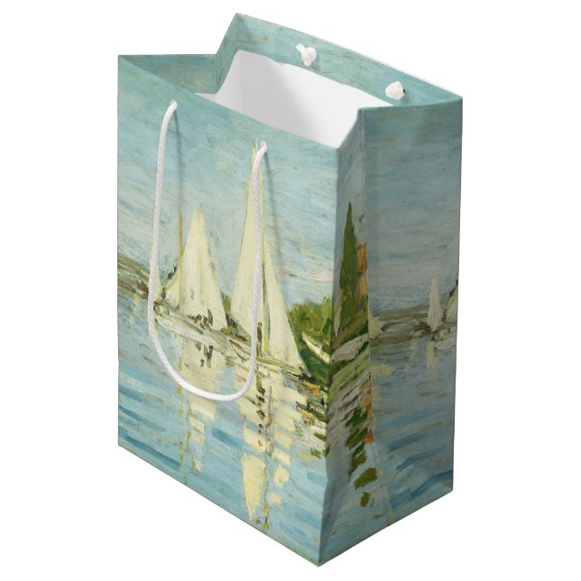 Claude Monet. Regatten in Argentinien Mittlere Geschenktüte (Vorderseite Schrägansicht)