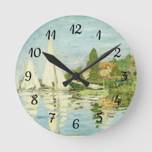 Claude Monet. Regatten in Argentinien Runde Wanduhr