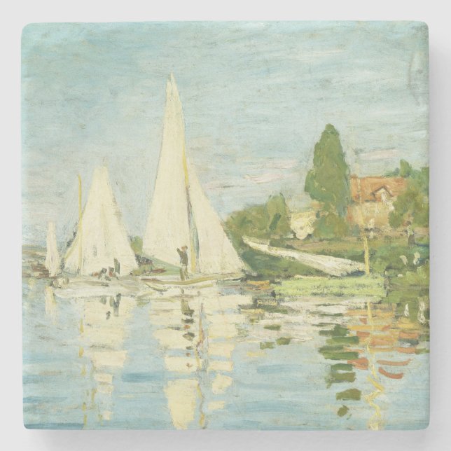 Claude Monet. Regatten in Argentinien Steinuntersetzer (Vorderseite)