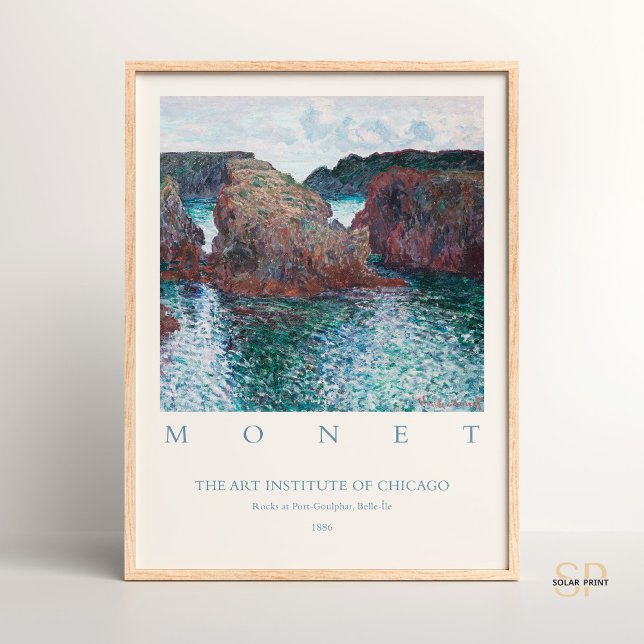 Claude Monet Rocks, Port Goulphar Art Print Poster (Von Creator hochgeladen)