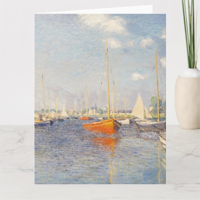 Claude Monet. Rote Boote, Argenteuil Karte (Vorderseite)