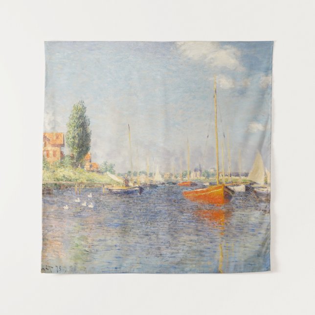 Claude Monet. Rote Boote, Argenteuil Wandteppich (Vorderseite)