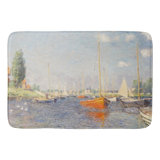 Claude Monet. Rote Boote, Argentinien Badematte (Vorderseite)