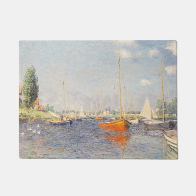 Claude Monet. Rote Boote, Argentinien Fußmatte (Vorderseite)