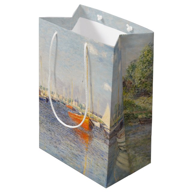 Claude Monet. Rote Boote, Argentinien Mittlere Geschenktüte (Rückseite Schrägansicht)
