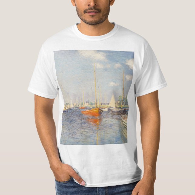 Claude Monet. Rote Boote, Argentinien T-Shirt (Vorderseite)