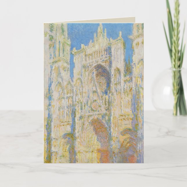 Claude Monet Rouen Cathedral Portal Morning Light Karte (Vorderseite)