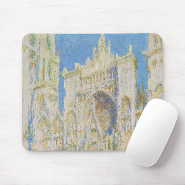 Claude Monet Rouen Cathedral Portal Morning Light Mousepad (Mit Mouse)
