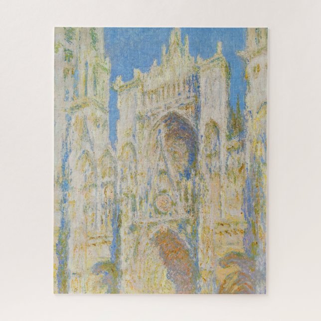 Claude Monet Rouen Cathedral Portal Morning Light Puzzle (Vertikal)