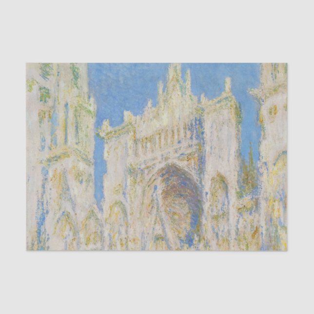 Claude Monet Rouen Cathedral Portal Morning Light Seidenpapier (Vorderseite)