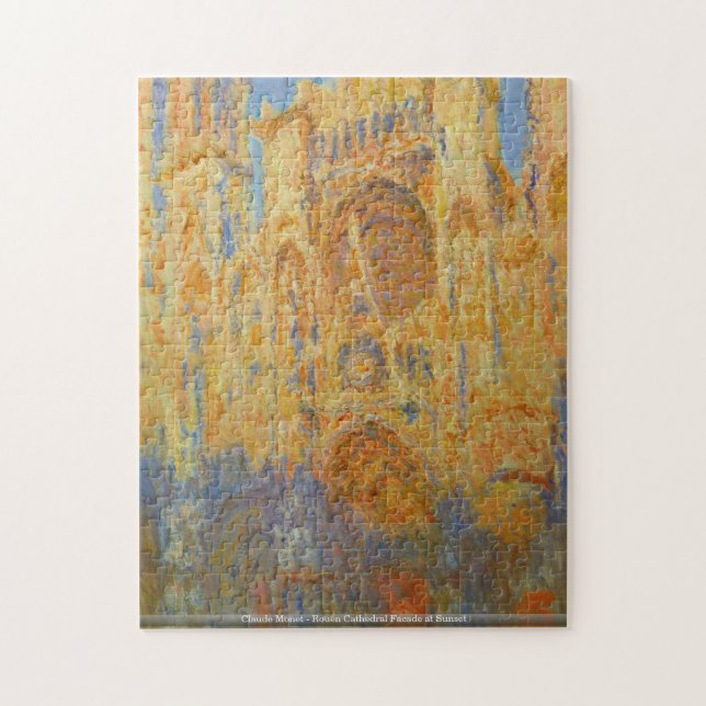 Claude Monet - Rouen-Kathedralen-Fassade am Puzzle (Vertikal)