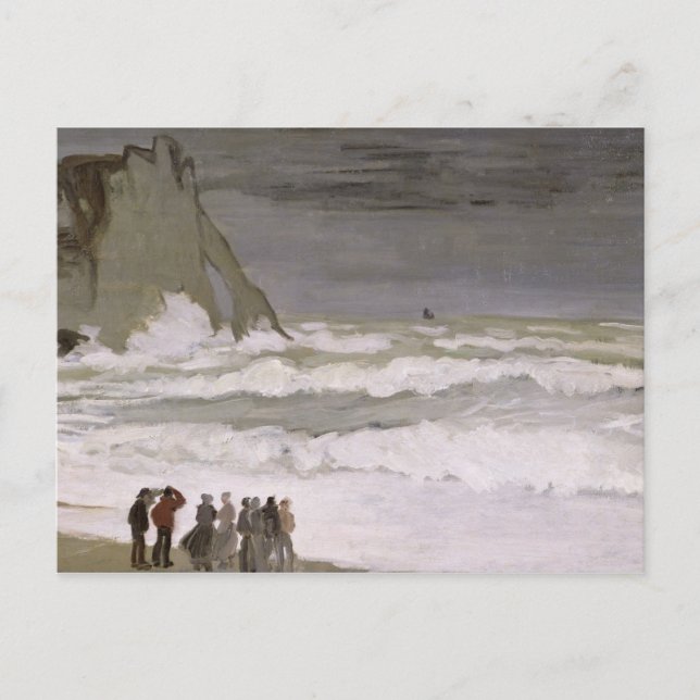 Claude Monet | Rough Sea at Etretat, 1868-69 Postkarte (Vorderseite)
