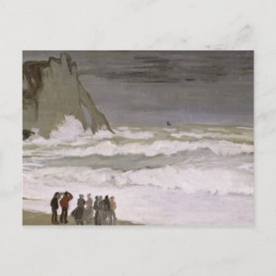 Claude Monet   Rough Sea at Etretat, 1868-69 Postkarte