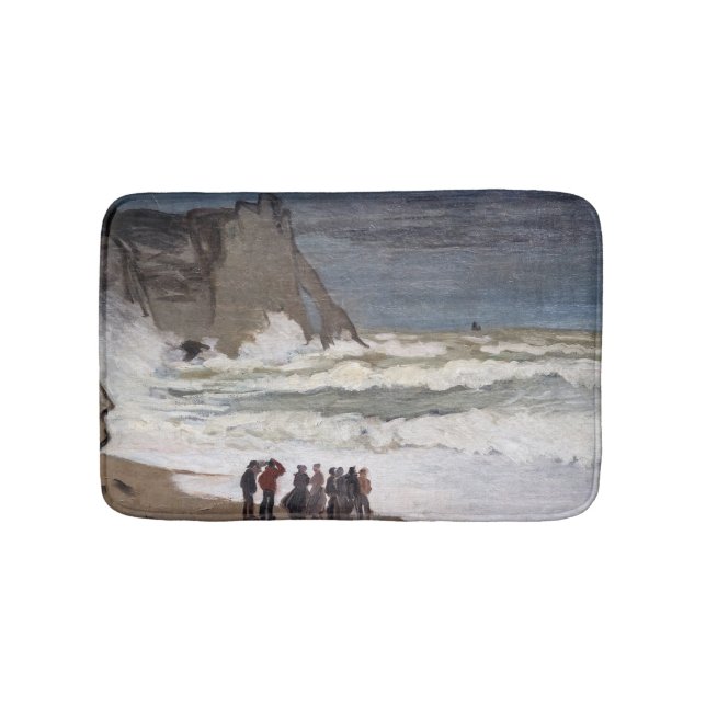Claude Monet - Rough Sea at Etretat Badematte (Vorderseite)