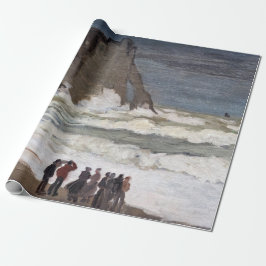 Claude Monet - Rough Sea at Etretat Geschenkpapier