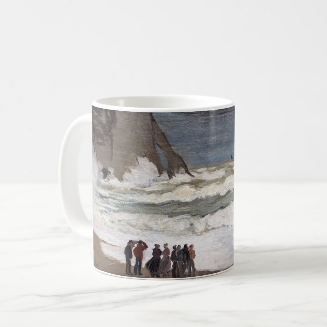 Claude Monet - Rough Sea at Etretat Kaffeetasse (Vorderseite Links)