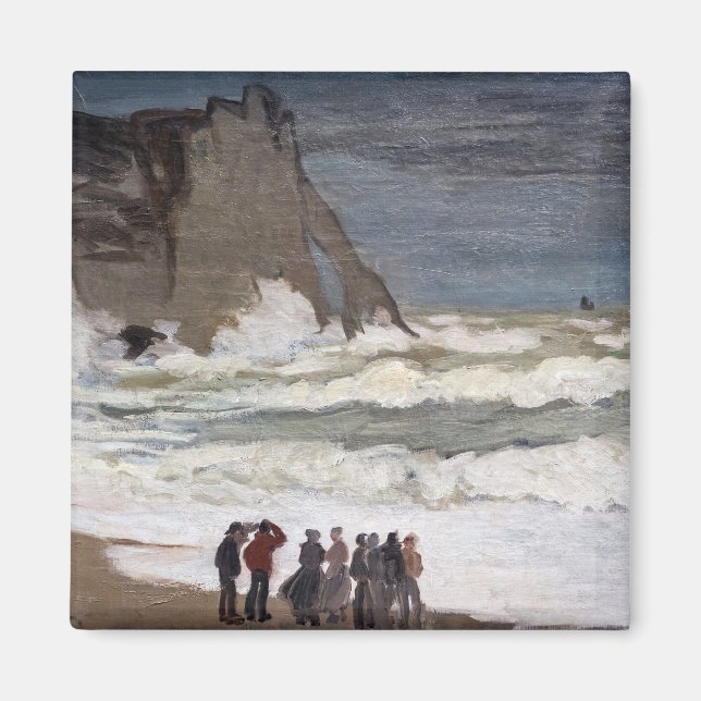 Claude Monet - Rough Sea at Etretat Magnet (Vorne)