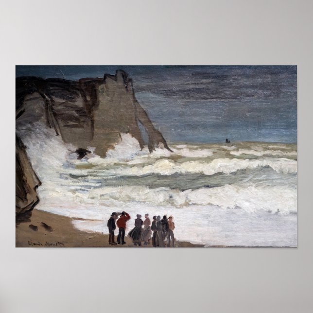 Claude Monet - Rough Sea at Etretat Poster (Vorne)