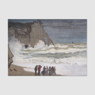 Claude Monet - Rough Sea at Etretat Seidenpapier