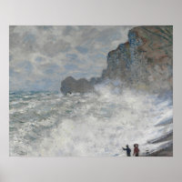 Claude Monet - Rough Weather at Étretat