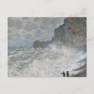 Claude Monet - Rough Weather at Étretat Postkarte