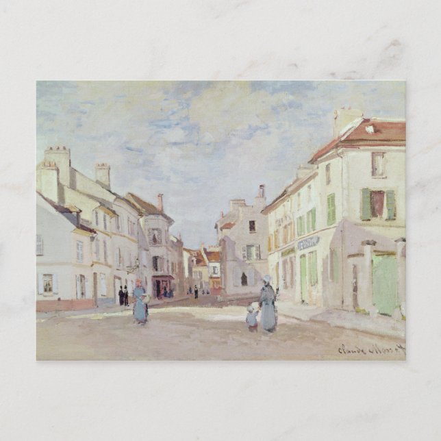Claude Monet | Rue de la Chaussee in Argenteuil Postkarte (Vorderseite)