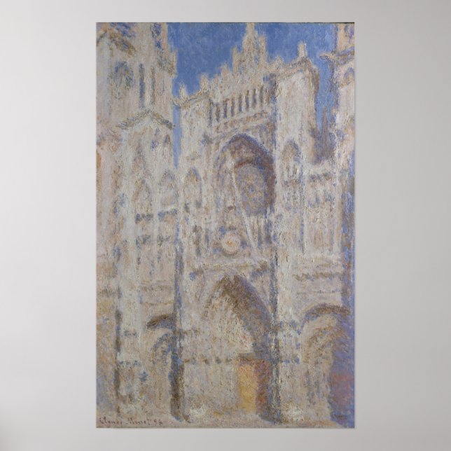 Claude Monet | Ruen Kathedrale Das Portal Sonnenli Poster (Vorne)