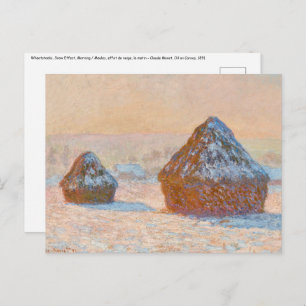 Claude Monet - Rührstäbe, Schneeeffekt, Morgen Postkarte