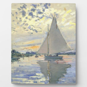 Claude Monet - Sailboat At Le Petit Gennevilliers Fotoplatte