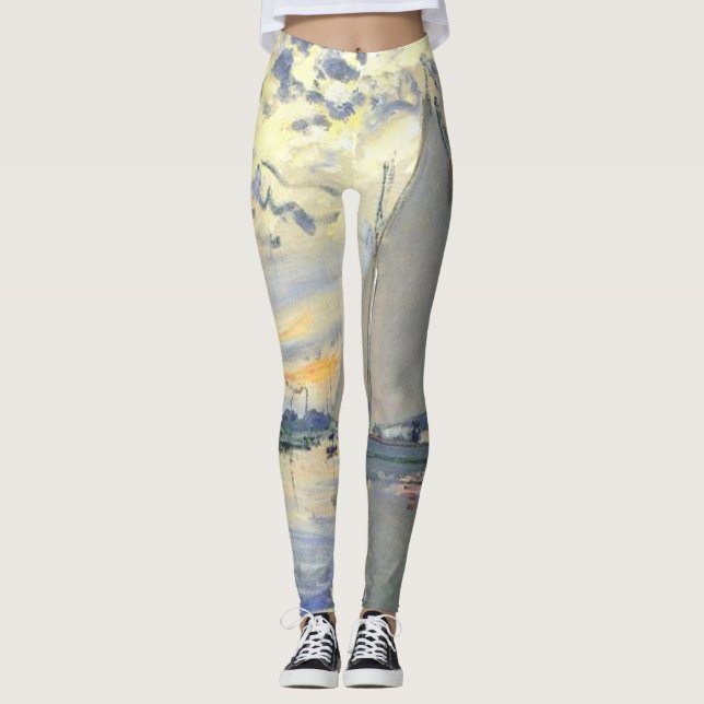 Claude Monet - Sailboat At Le Petit Gennevilliers Leggings (Vorderseite)