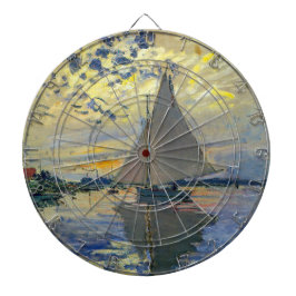 Claude Monet - Sailboat bei Le Petit-Gennevilliers Dartscheibe
