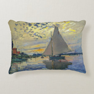 Claude Monet - Sailboat bei Le Petit-Gennevilliers Dekokissen