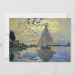 Claude Monet - Sailboat bei Le Petit-Gennevilliers Einladung<br><div class="desc">Sailboat at Le Petit-Gennevilliers / Voilier au Petit-Gennevilliers - Claude Monet,  1874</div>