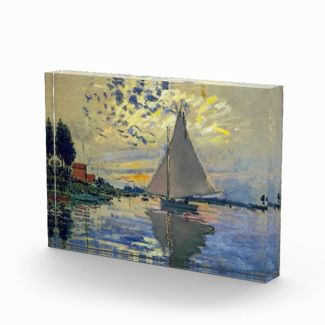 Claude Monet - Sailboat bei Le Petit-Gennevilliers Fotoblock (Rechts)