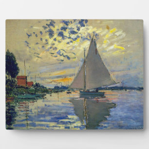 Claude Monet - Sailboat bei Le Petit-Gennevilliers Fotoplatte