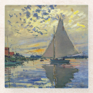 Claude Monet - Sailboat bei Le Petit-Gennevilliers Glasuntersetzer