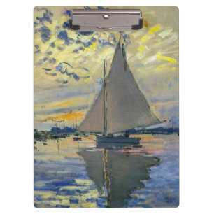 Claude Monet - Sailboat bei Le Petit-Gennevilliers Klemmbrett