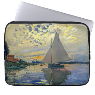Claude Monet - Sailboat bei Le Petit-Gennevilliers Laptopschutzhülle