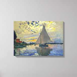 Claude Monet - Sailboat bei Le Petit-Gennevilliers Leinwanddruck