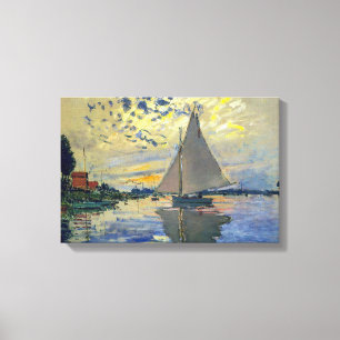 Claude Monet - Sailboat bei Le Petit-Gennevilliers Leinwanddruck