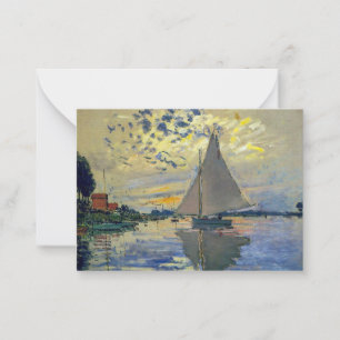 Claude Monet - Sailboat bei Le Petit-Gennevilliers Mitteilungskarte